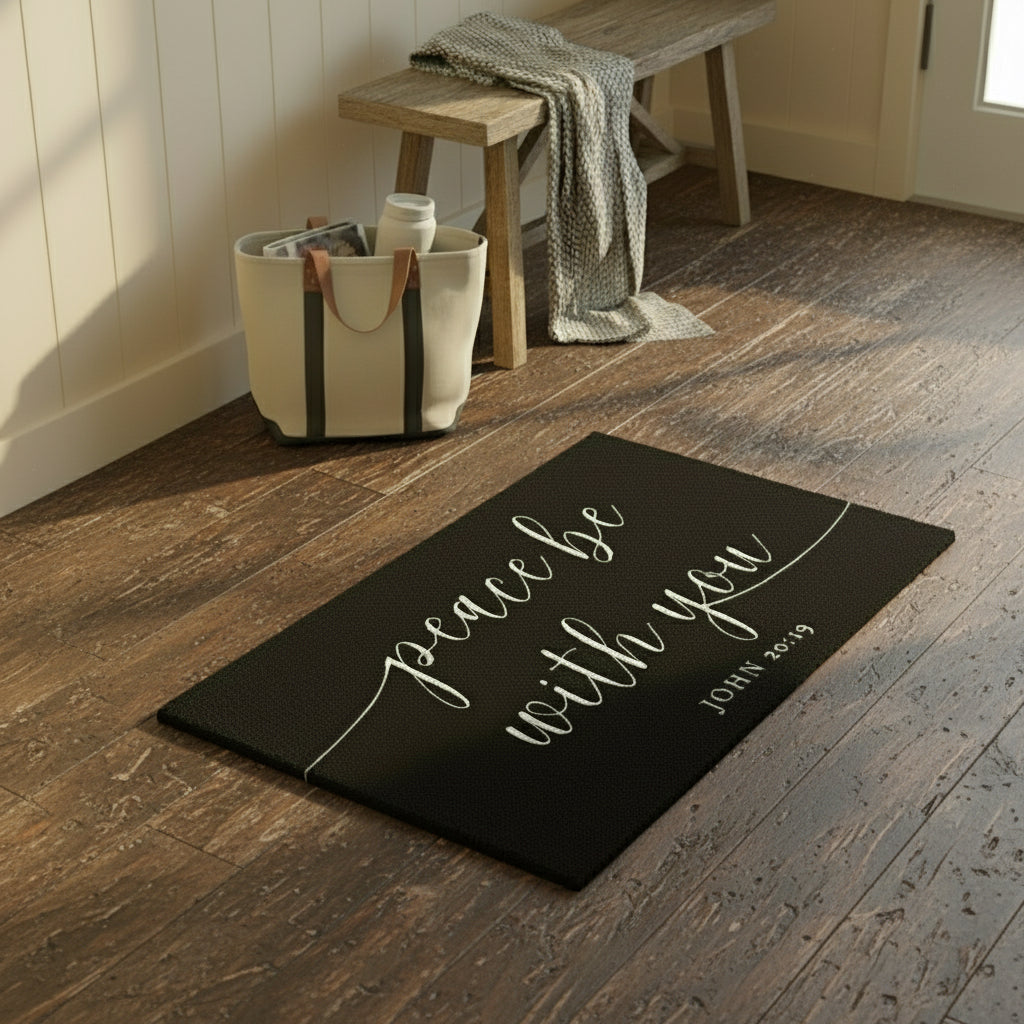 PEACE BE WITH YOU | Scripture Doormat