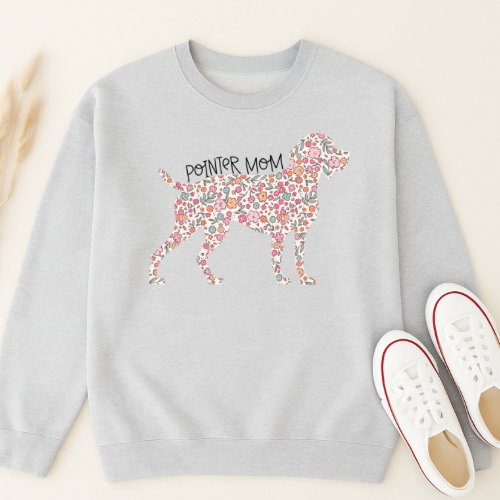 Bark & Bloom Crewneck: Pointer Mom