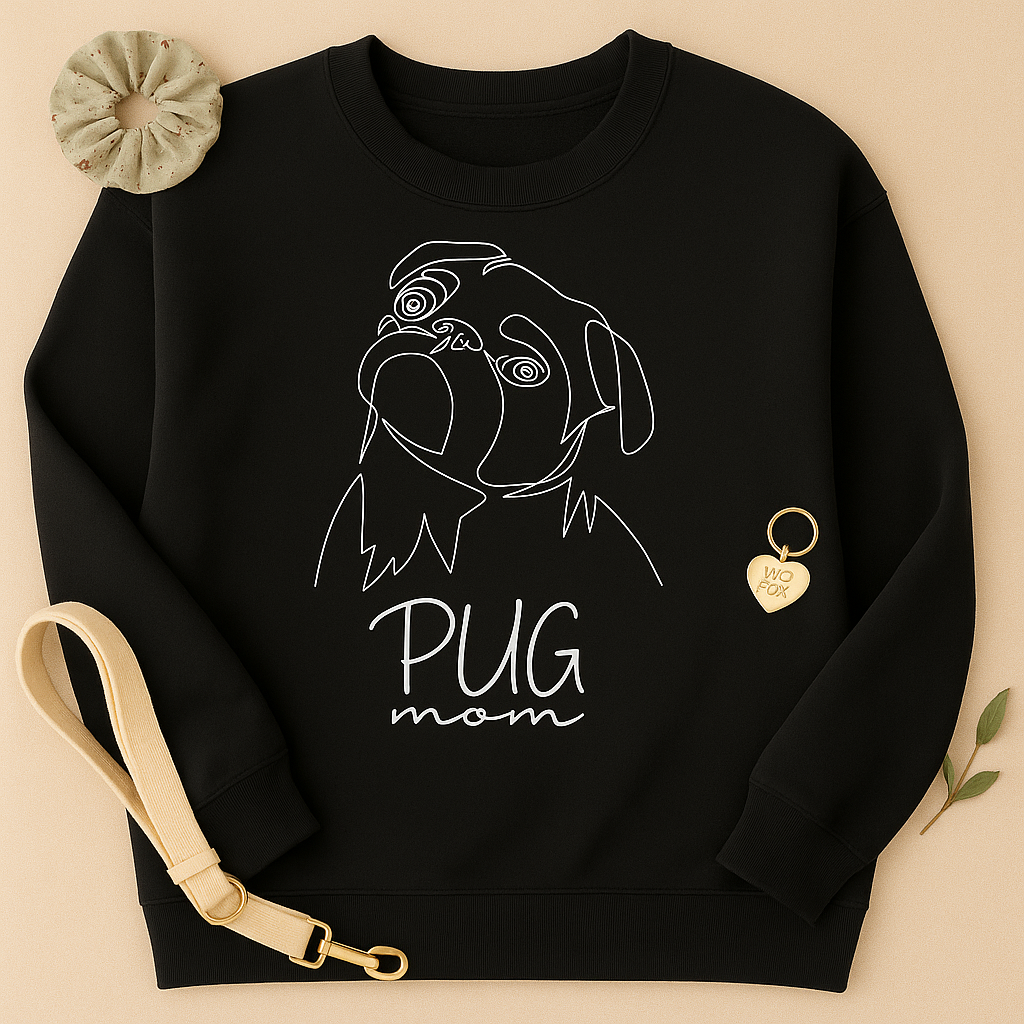Pug Mom Cozy Crewneck