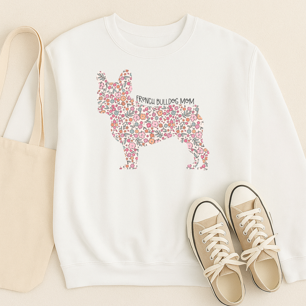 Bark & Bloom Crewneck: Frenchie Mom