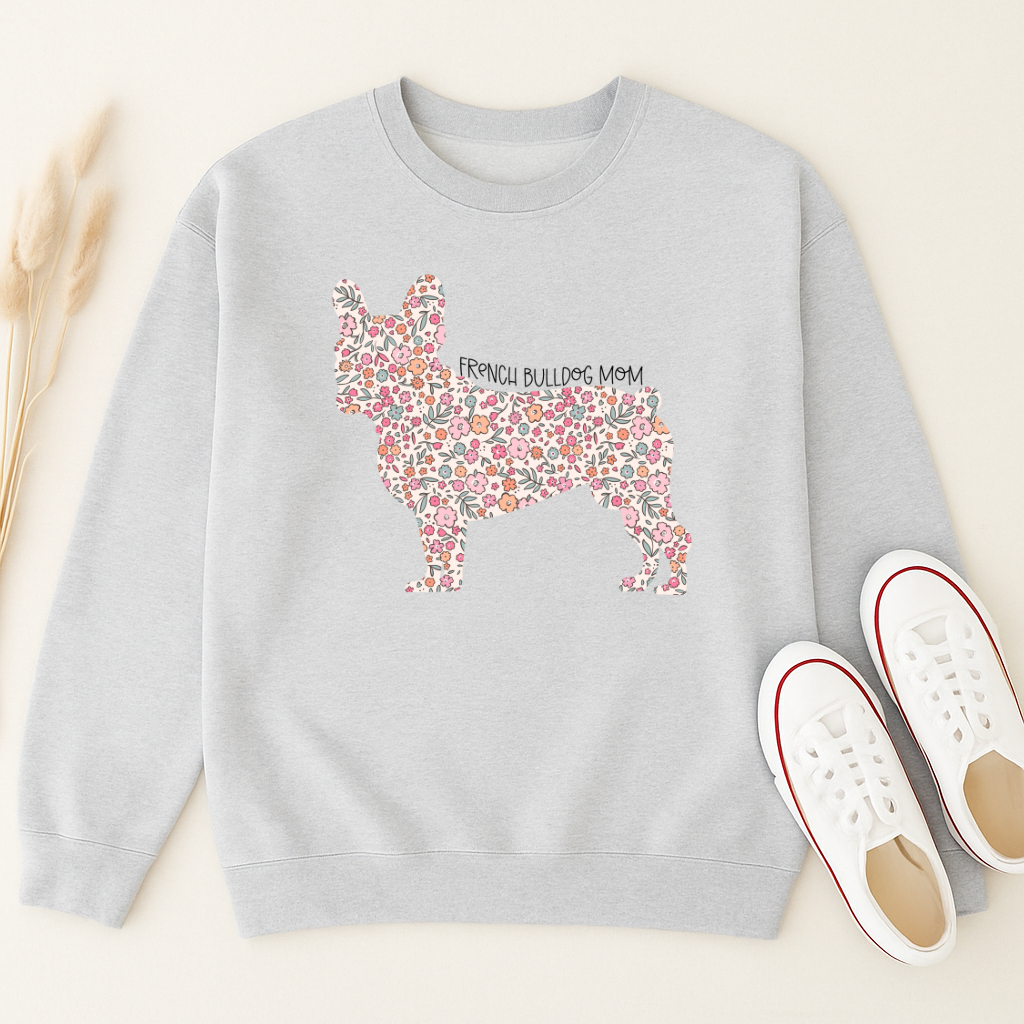 Bark & Bloom Crewneck: Frenchie Mom