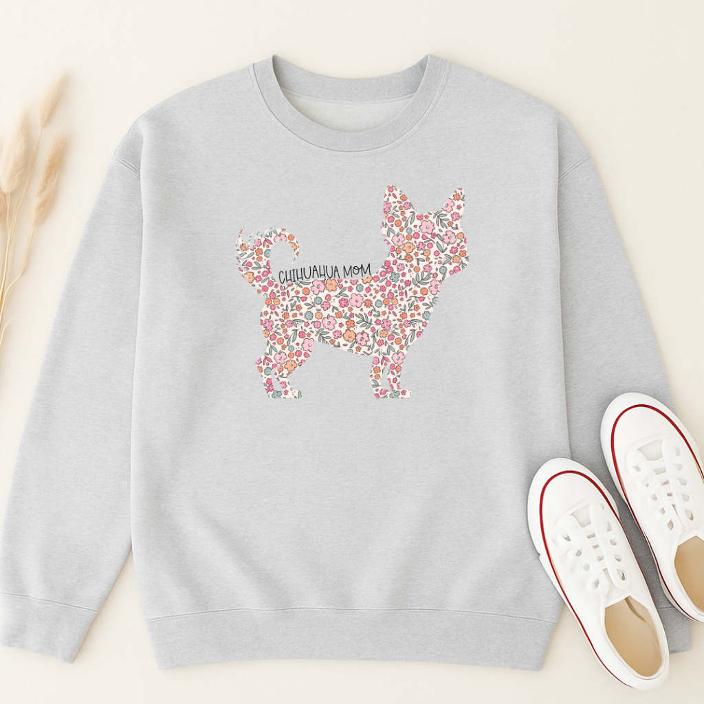 Bark & Bloom Crewneck: Chihuahua Mom