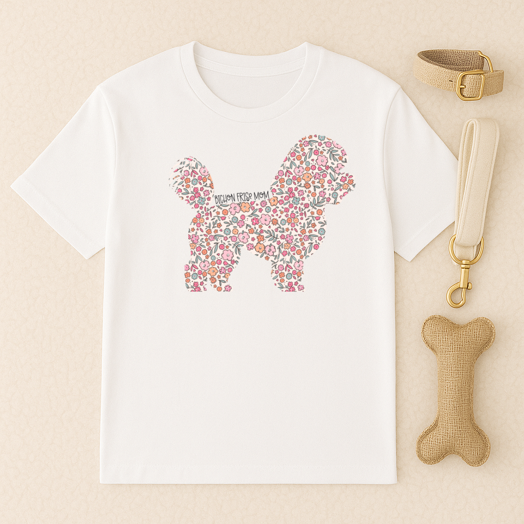 Bark & Bloom T-shirt: Bichon Frise Mom