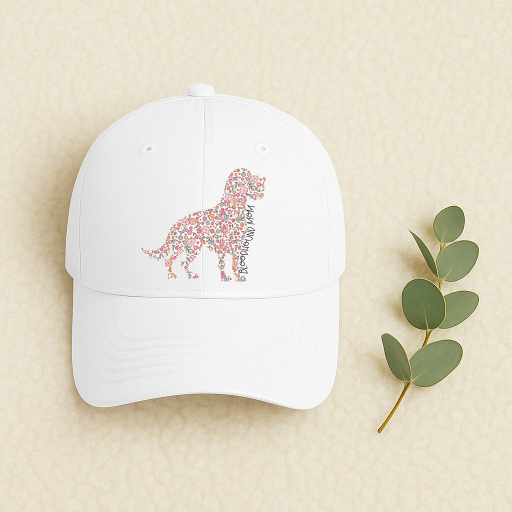 Bark & Bloom Hat: Bloodhound Mom