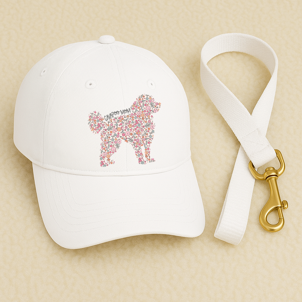 Bark & Bloom Hat: Cavapoo Mom