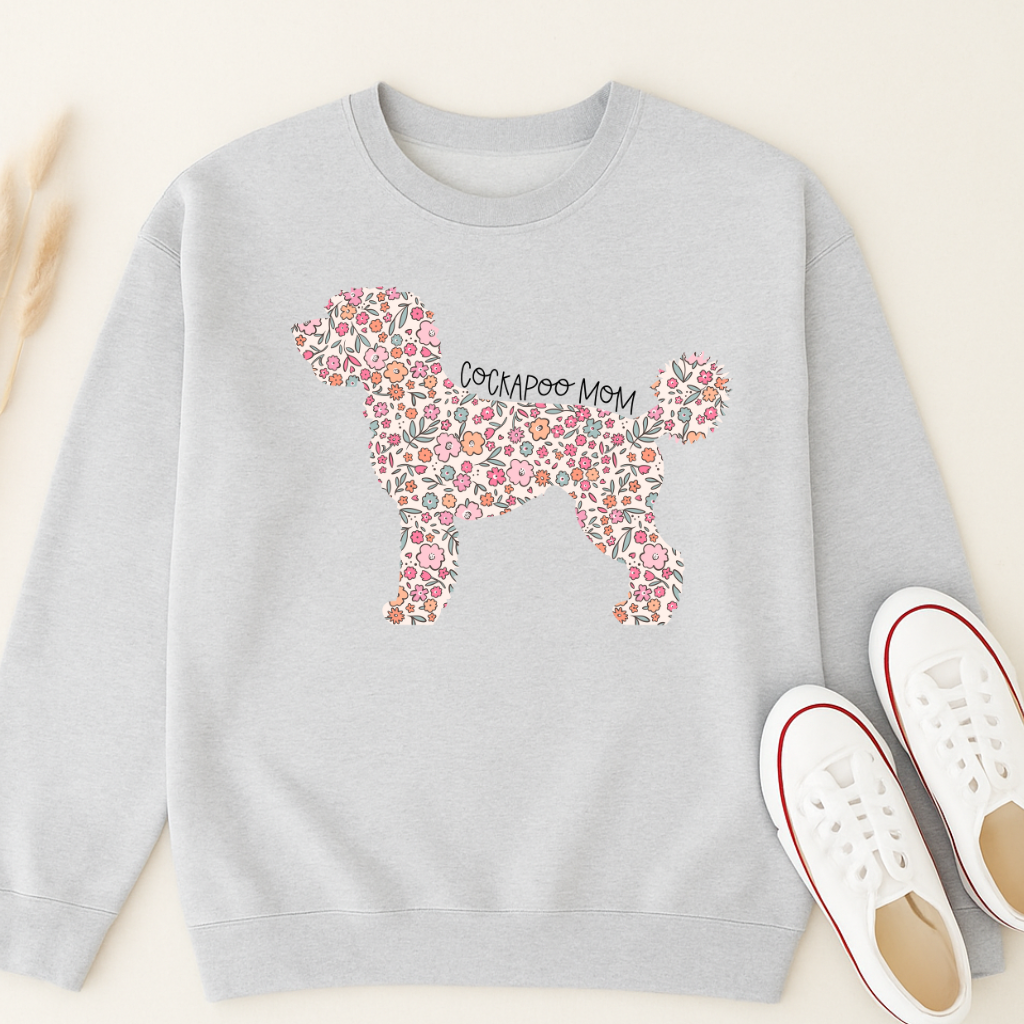 Bark & Bloom Crewneck: Cockapoo Mom