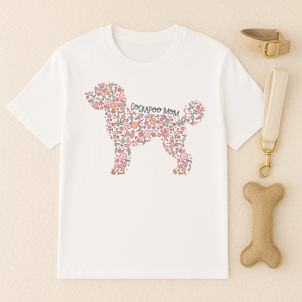 Bark & Bloom T-shirt: Cockapoo Mom