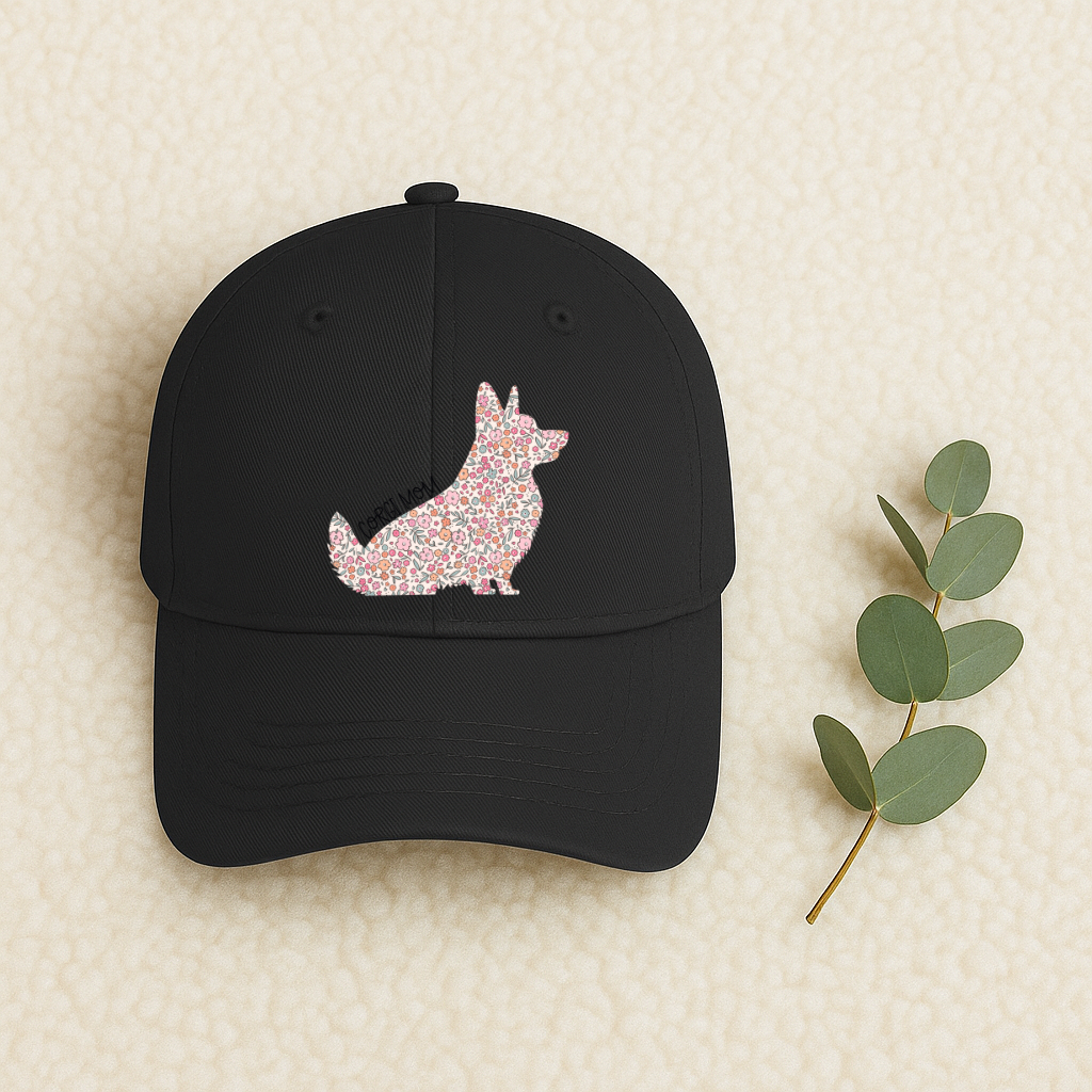 Bark & Bloom Hat: Corgi Mom