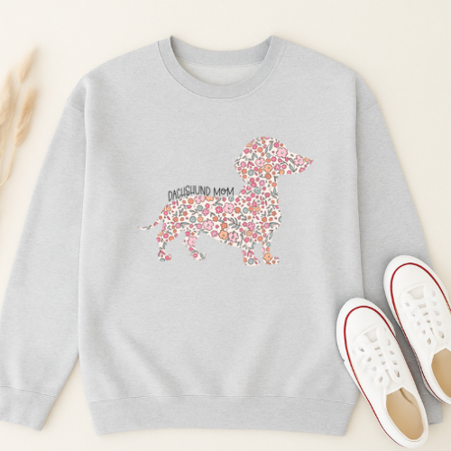 Bark & Bloom Crewneck: Dachshund Mom