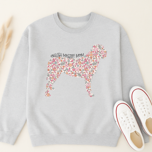 Bark & Bloom Crewneck: English Mastiff Mom