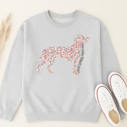 Bark & Bloom Crewneck: German Shorthaired Pointer Mom