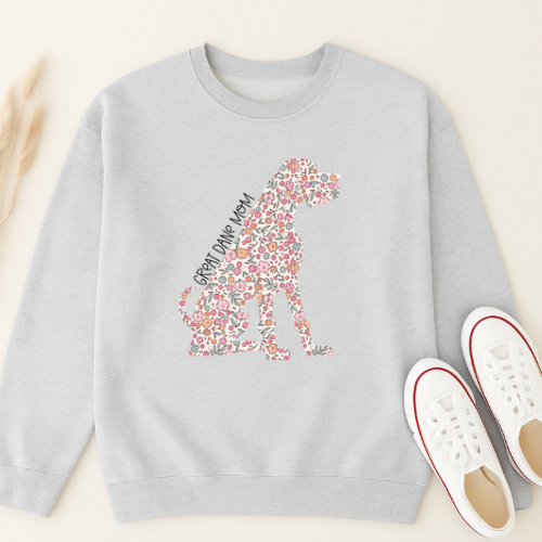 Bark & Bloom Crewneck: Great Dane Mom