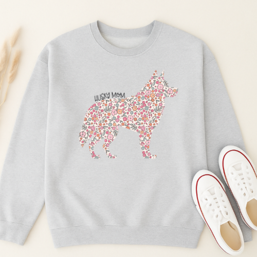 Bark & Bloom Crewneck: Husky Mom