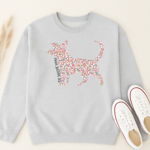 Bark & Bloom Crewneck: Rat Terrier Mom