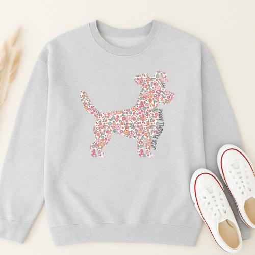 Bark & Bloom Crewneck: Jack Russel Mom