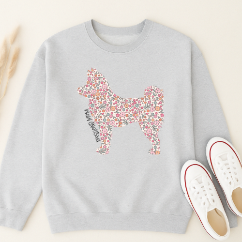 Bark & Bloom Crewneck: Keeshond Mom