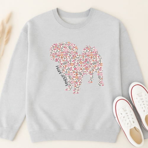 Bark & Bloom Crewneck: Morkie Mom