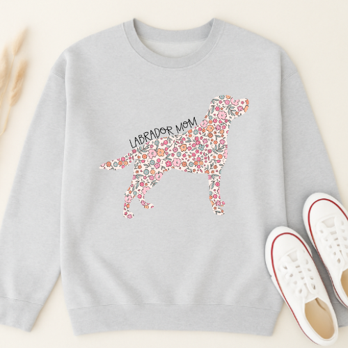 Bark & Bloom Crewneck: Labrador Mom