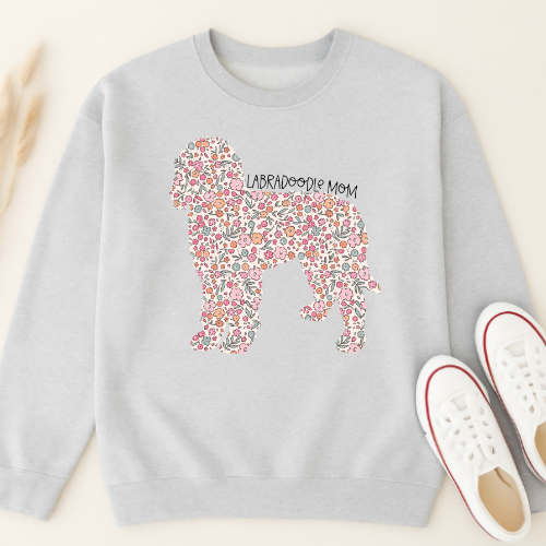 Bark & Bloom Crewneck: Labradoodle Mom