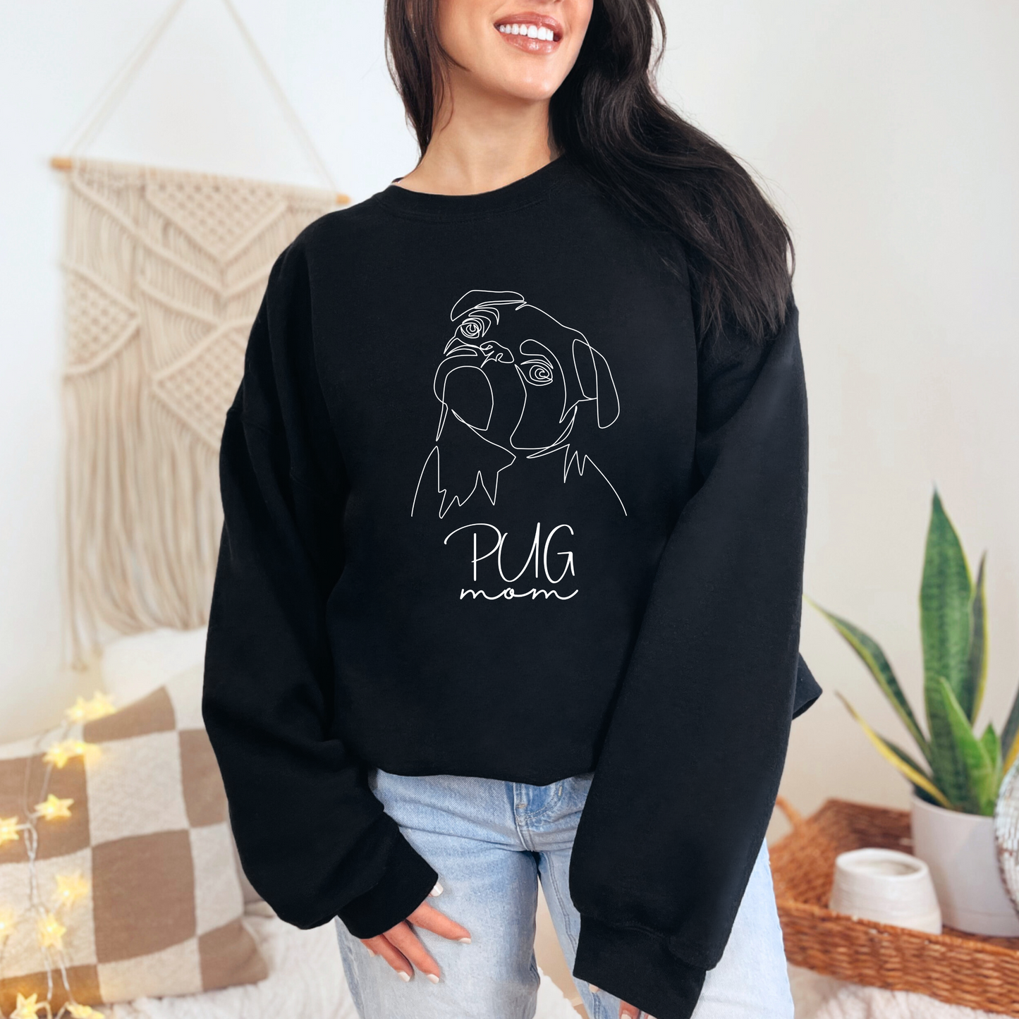 Pug Mom Cozy Crewneck