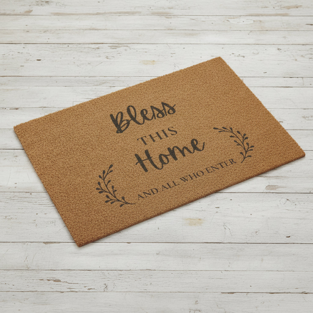 BLESS THIS HOME | Scripture Doormat
