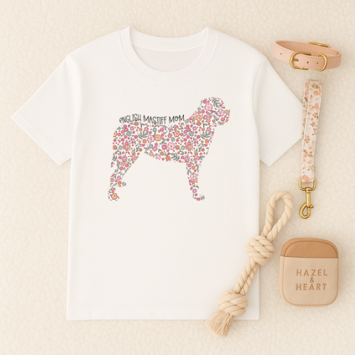Bark & Bloom T-shirt:  English Mastiff Mom