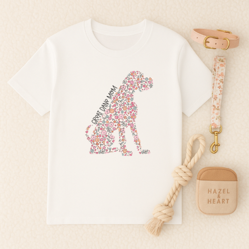 Bark & Bloom T-shirt: Great Dane Mom