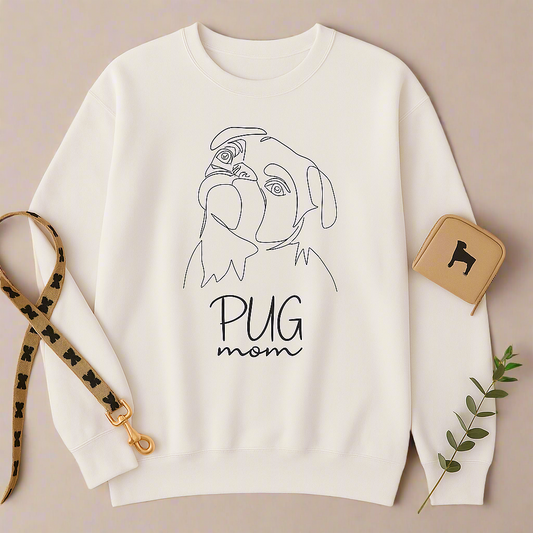 Pug Mom Snuggle Crewneck