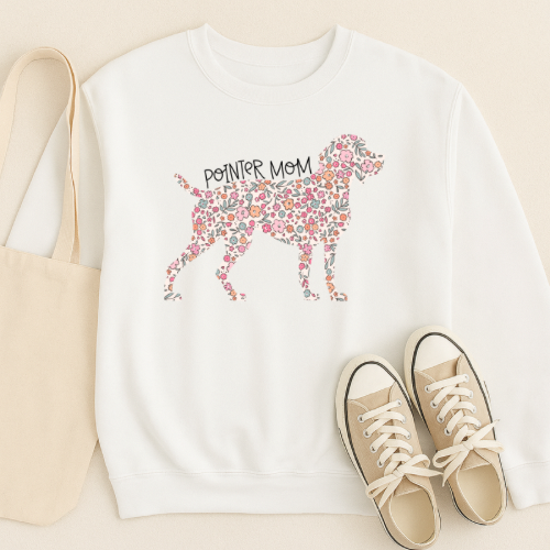 Bark & Bloom Crewneck: Pointer Mom