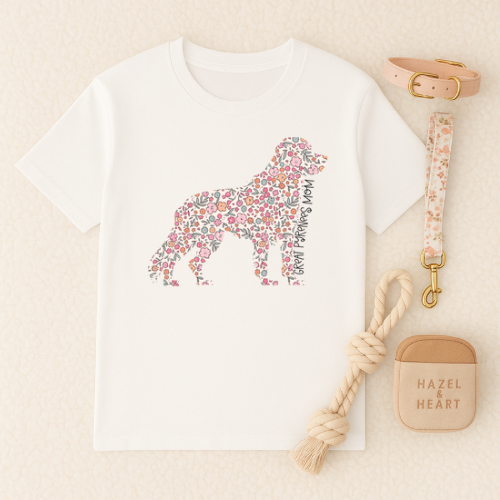 Bark & Bloom T-shirt:  Great Pyrenees Mom