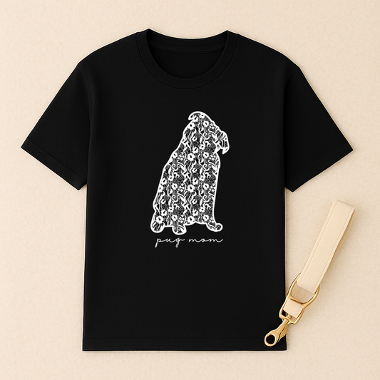 Luxe Lace Pug Mom Tee