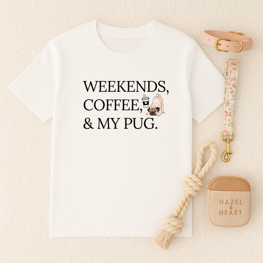 Weekends Vibes Pug Tee