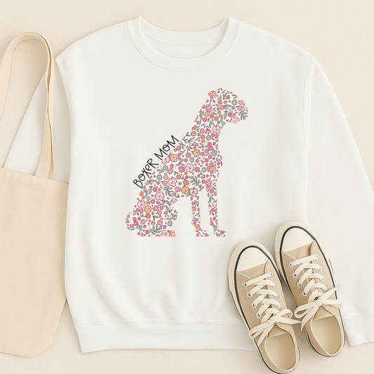 Bark & Bloom Crewneck: Boxer Mom