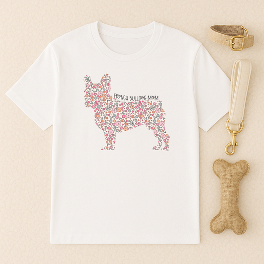 Bark & Bloom T-shirt: Frenchie Mom