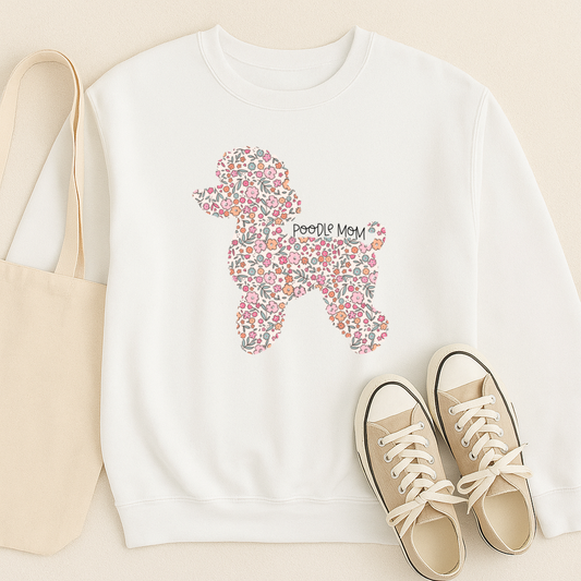 Bark & Bloom Crewneck: Poodle Mom