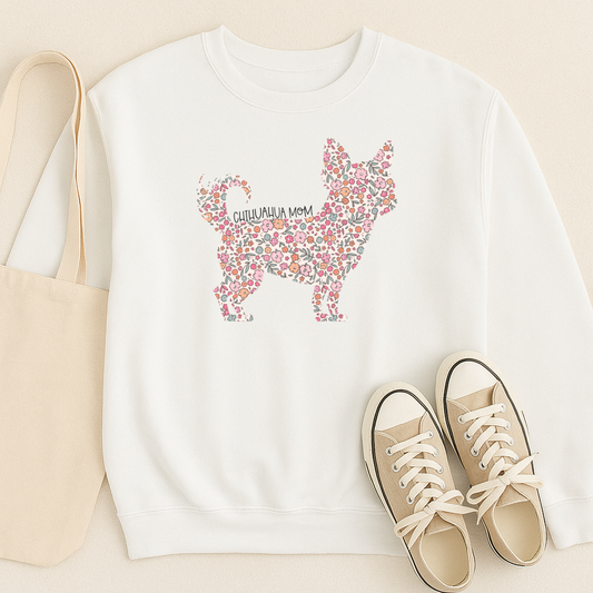 Bark & Bloom Crewneck: Chihuahua Mom