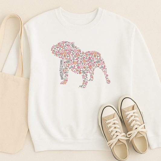 Bark & Bloom Crewneck: American Bully Mom