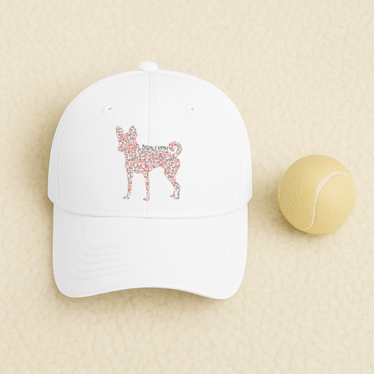 Bark & Bloom Hat: Basenji Dog Mom