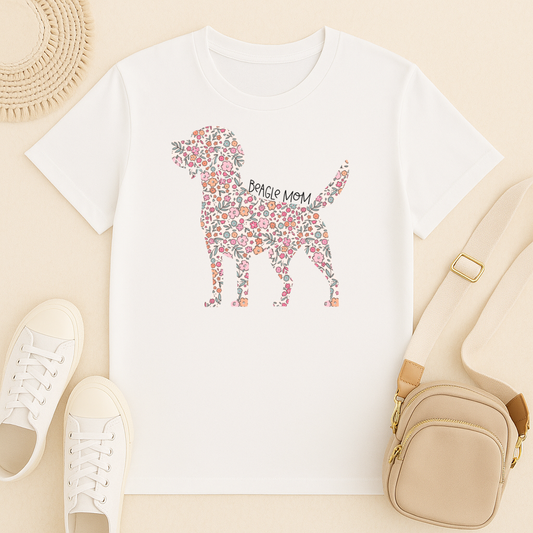 Bark & Bloom T-shirt: Beagle Mom