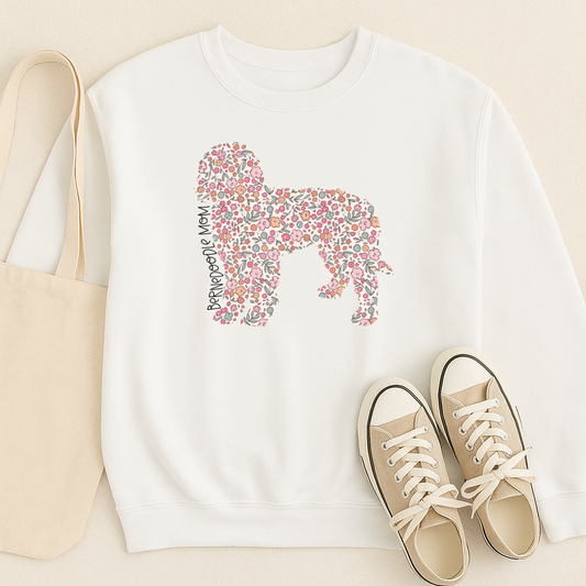 Bark & Bloom Crewneck: Bernedoodle Mom