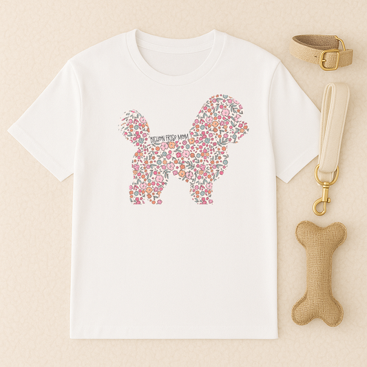 Bark & Bloom T-shirt: Bichon Frise Mom