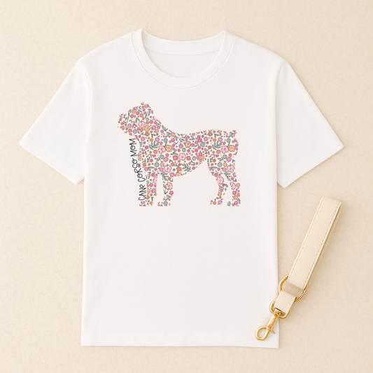 Bark & Bloom T-shirt: Cane Corso Mom