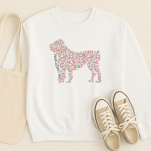Bark & Bloom Crewneck: Cane Corso Mom
