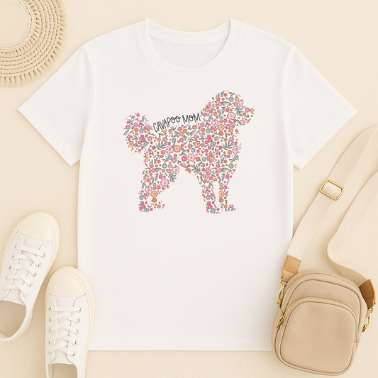 Bark & Bloom T-shirt: Cavapoo Mom