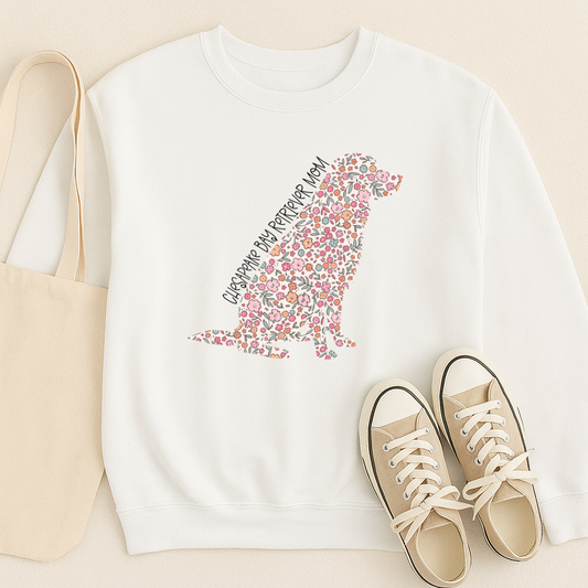 Bark & Bloom Crewneck: Chesapeake Bay Retriever Mom