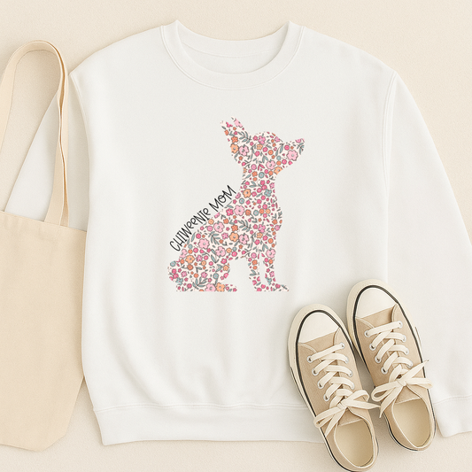 Bark & Bloom Crewneck: Chiweenie Mom