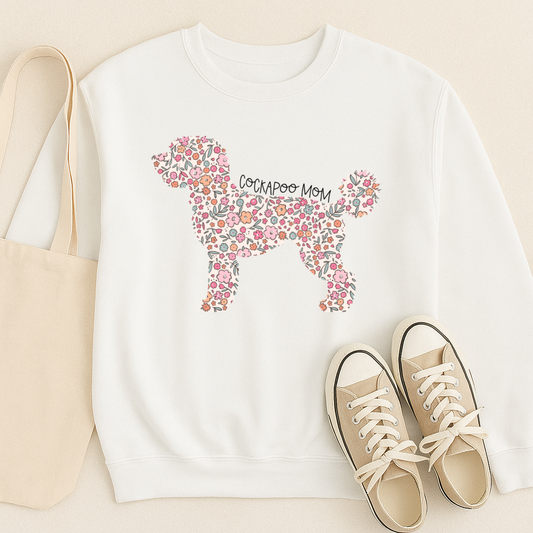 Bark & Bloom Crewneck: Cockapoo Mom