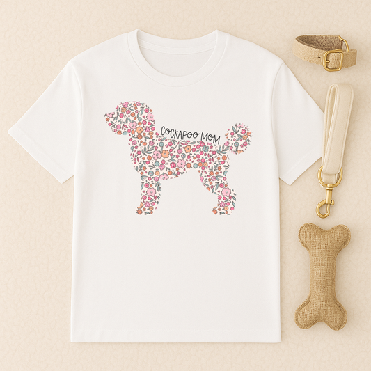 Bark & Bloom T-shirt: Cockapoo Mom