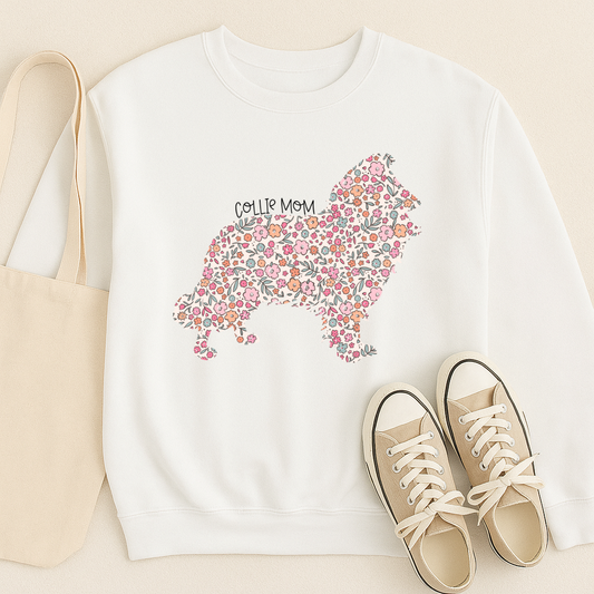 Bark & Bloom Crewneck: Collie Mom