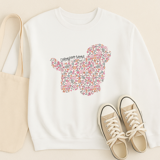 Bark & Bloom Crewneck: Cotonpoo Mom